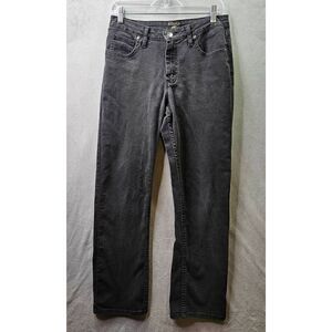 Lee Riders Jeans Women Size 8M Black Straight Leg Fit Denim